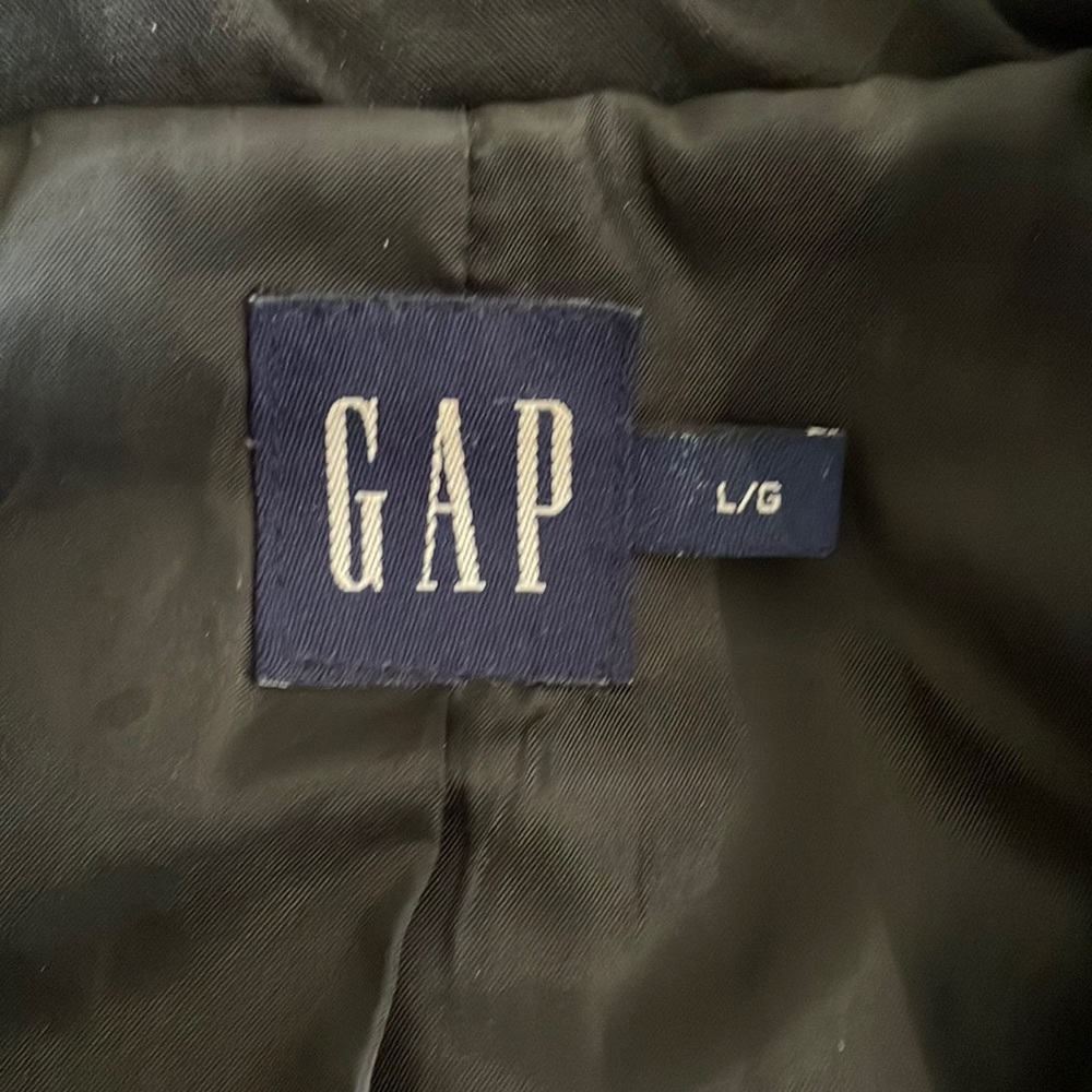 GAP Black Nylon Dress Coat Size Large - Picture 14 of 15